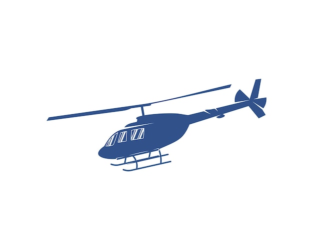 Helicopter logo design vector template Silhouette of Helicopter design illustration