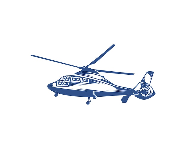 Вектор Векторный шаблон дизайна логотипа вертолета силуэт иллюстрации дизайна вертолета