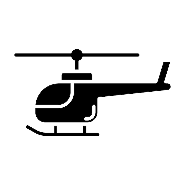 helicopter sign symbol vector glyph color icon