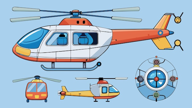 Vector helicopter vector graphics illustration eps source file format lossless scaling icon design