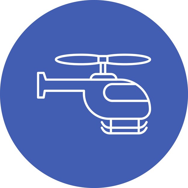 Helicopter vector illustratie stijl