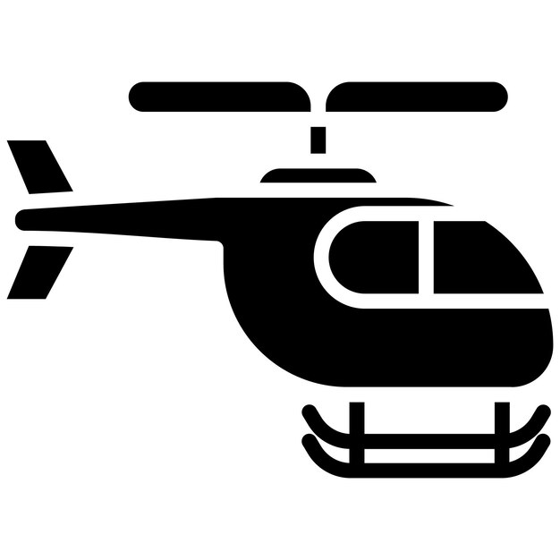 Helicopter Vector Illustration Style