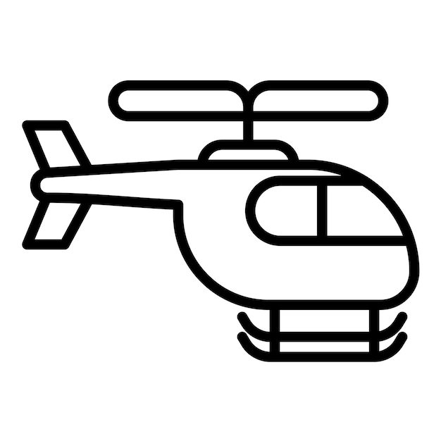 Helicopter Vector Illustration Style