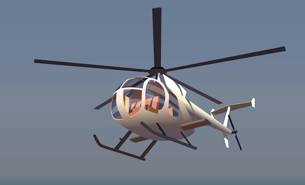 A helicopter with tourists flies overhead Vector