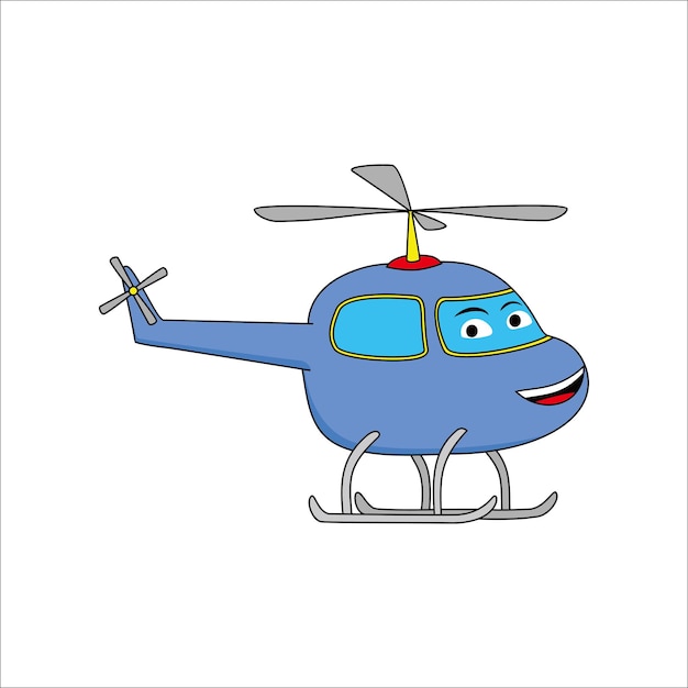 helikopter cartoon ontwerp illustratie. schattig luchtvervoer icoon, teken en symbool.