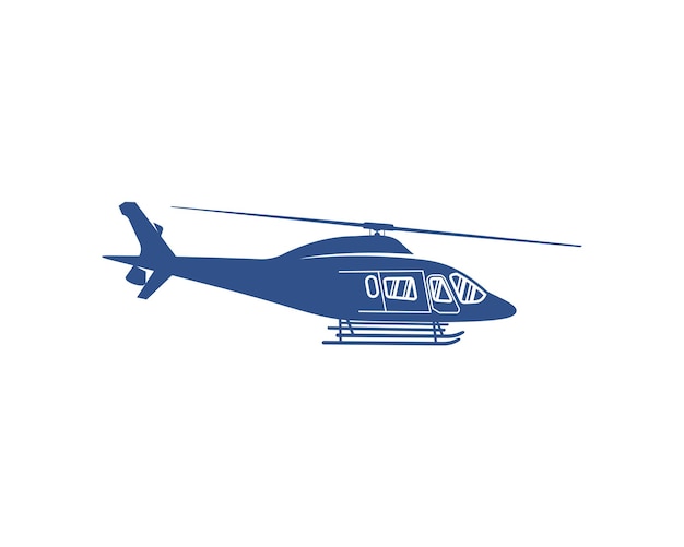 Helikopter logo ontwerp vector sjabloon Silhouet van helikopter ontwerp illustratie