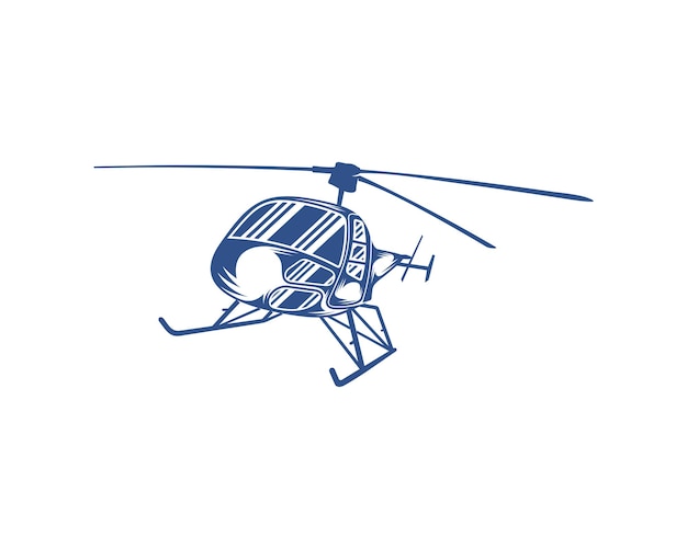 Helikopter logo ontwerp vector sjabloon Silhouet van helikopter ontwerp illustratie