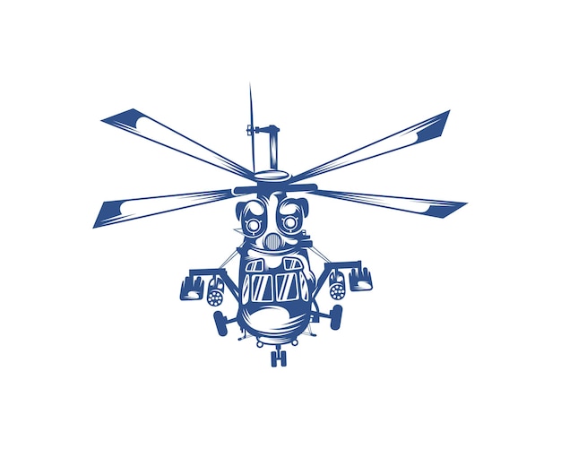 Helikopter logo ontwerp vector sjabloon Silhouet van helikopter ontwerp illustratie