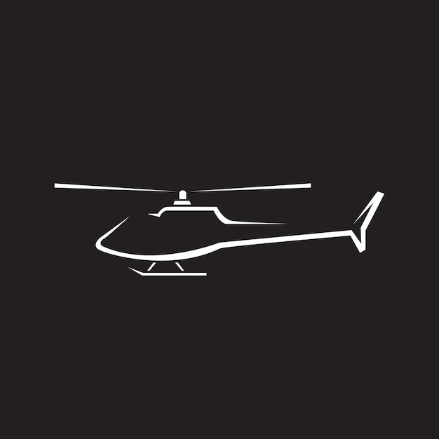 Helikopter minimalistische vorm logo ontwerp vector grafisch symbool pictogram teken illustratie creatief idee