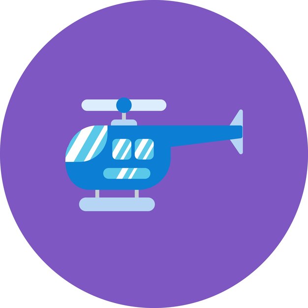 Vector helikopter plat illustratie