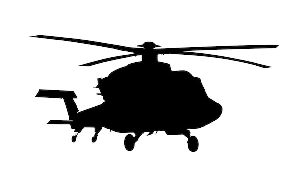 Helikopter silhouet helikopter vector silhouet