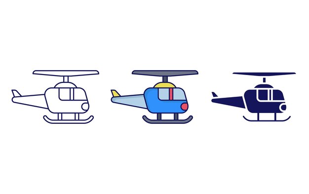 Helikopter vector icoon