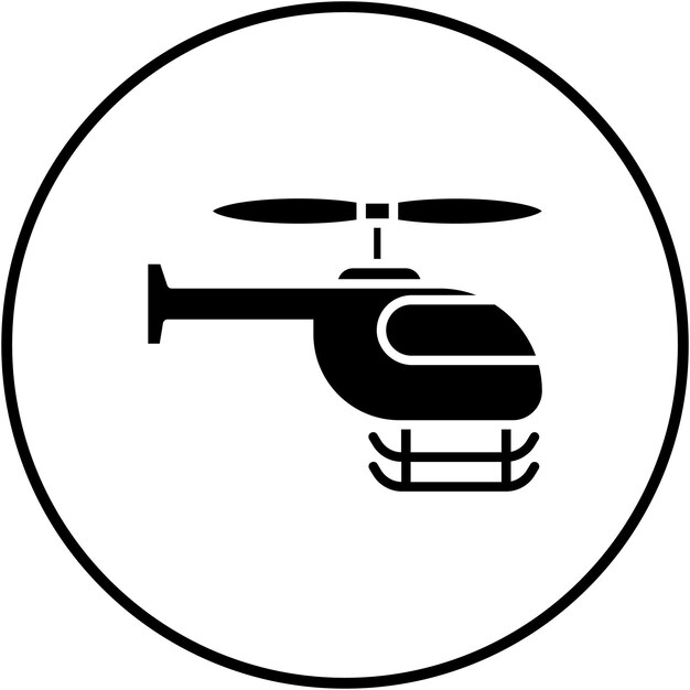 Helikopter vector icoontje Kan worden gebruikt voor Transport icoonset
