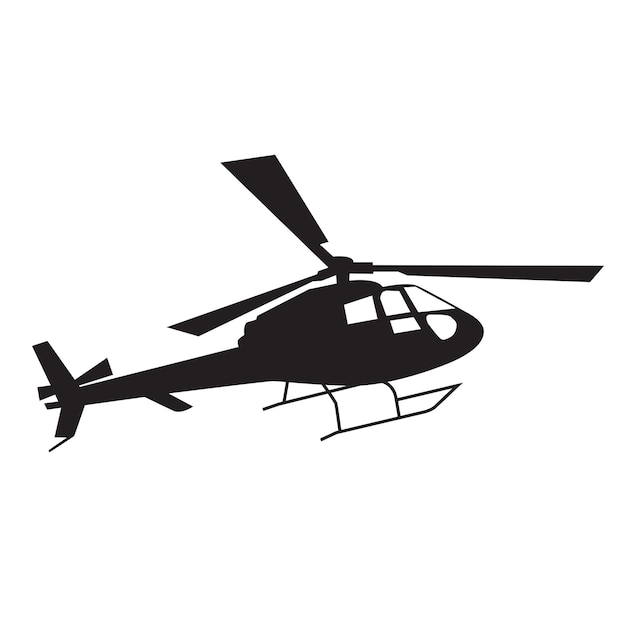 Helikopter vervoer silhouet vector ontwerp