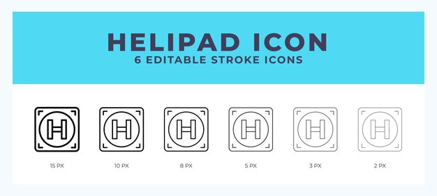 Vector helipad line icon vector icon symbol logo illustration editable line icon