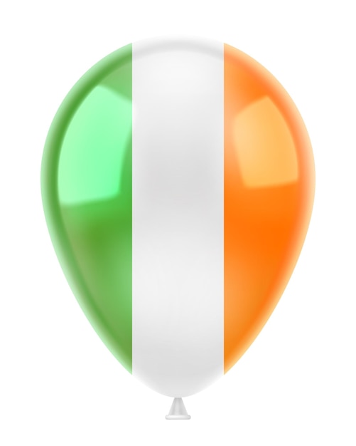 아일랜드의 국기와 함께 헬륨 풍선입니다.
