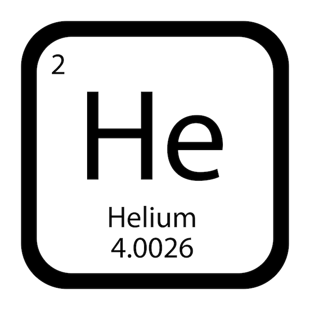 헬륨 아이콘 벡터