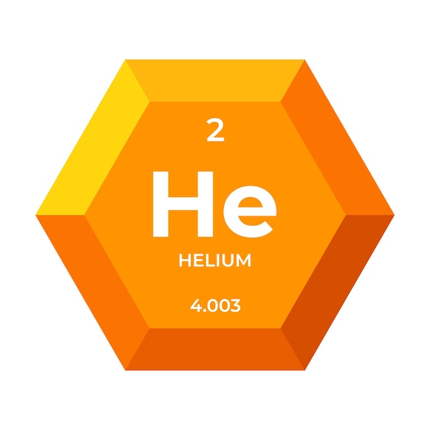 Vector helium is chemical element number 2 of the noble gas group