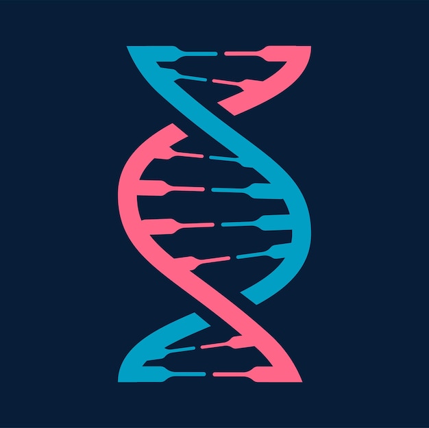 Helix gene DNA structure vector genetic code icon