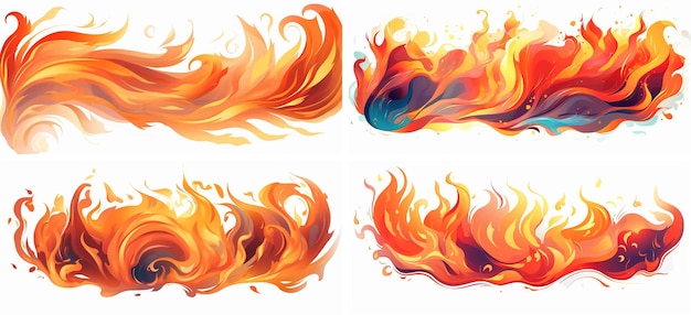 Vector hell flames fiery blazing explosion burn inferno eternity heat myth warm dangerous effect fire