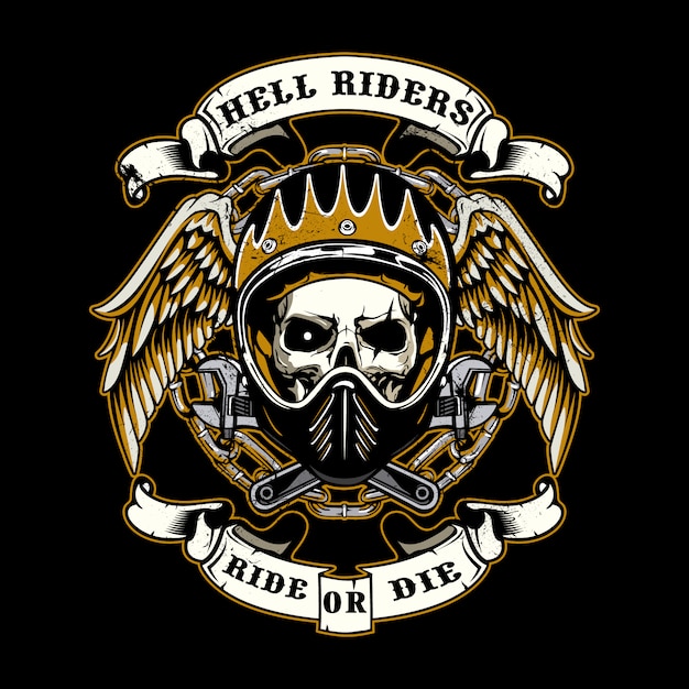 Vector hell riders background