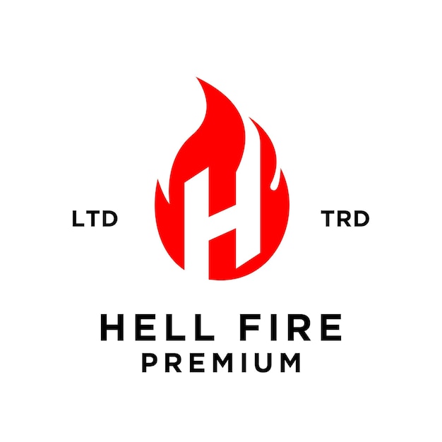 Hell spear fire logo icon design