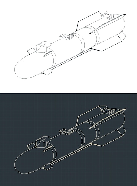 hellfire missile isometric blueprints