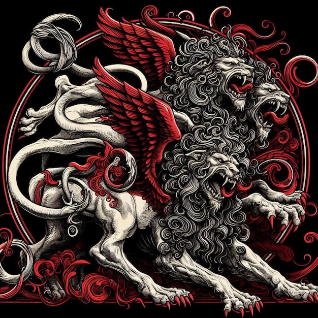 hellhound illustratie in vector