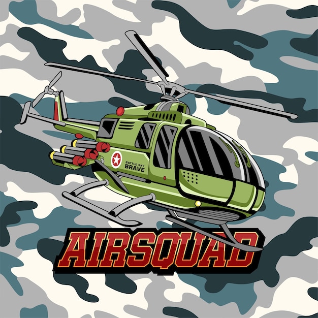 hellicopter militaire leger illustratie vector