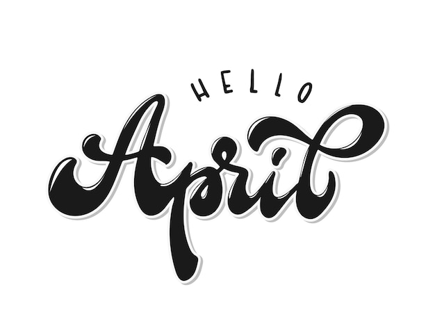 Hello Apring hans lettering quote