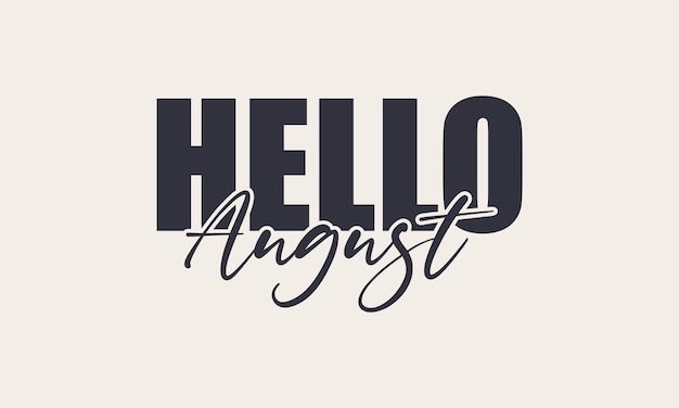 Hello august disegno a mano lettering e hello may perline messaggio tipografia abbigliamento design