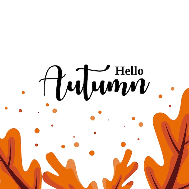 Hello Autumn Background Illustration