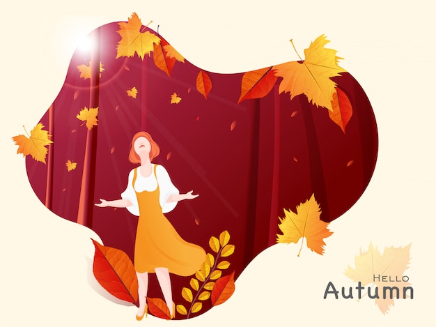 Hello Autumn Background.