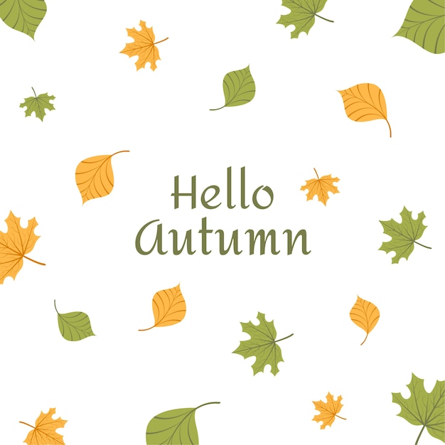 Hello autumn background