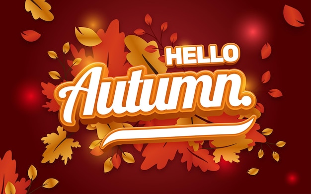 Hello autumn background