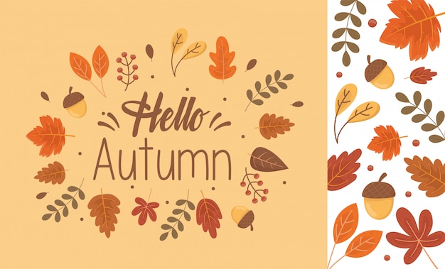 Hello autumn banner season 