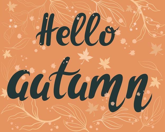 Vector hello autumn banner