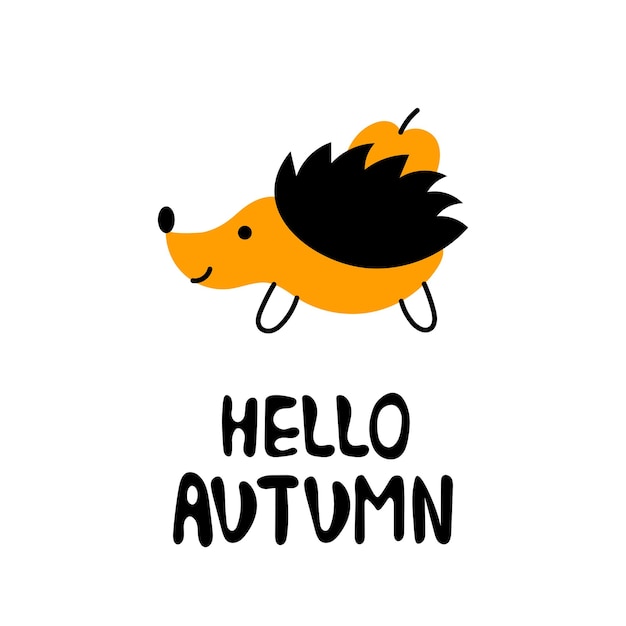 Hello autumn hedgehog