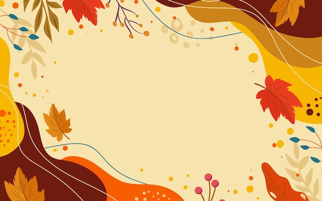 Hello Autumn Leaves Background