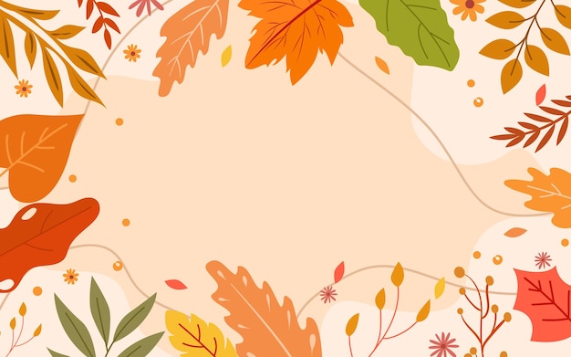 Hello Autumn Leaves Background