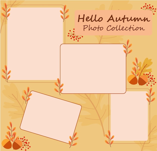 Hello autumn photo collage