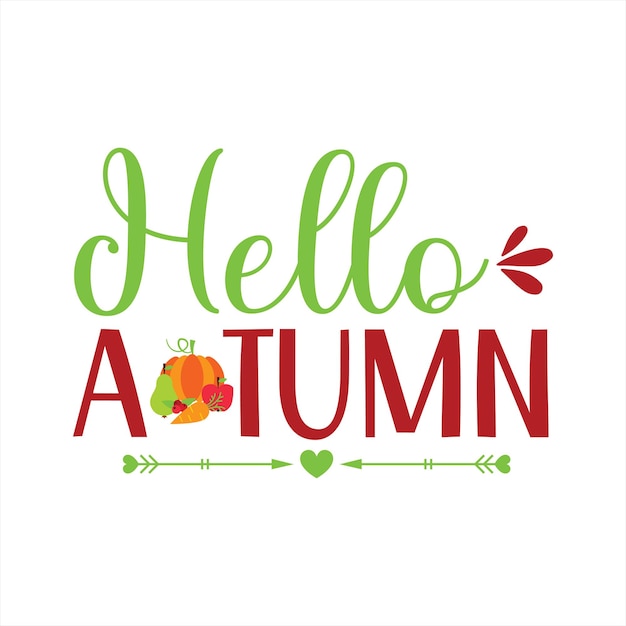 A hello autumn poster that says hello autumn on it.