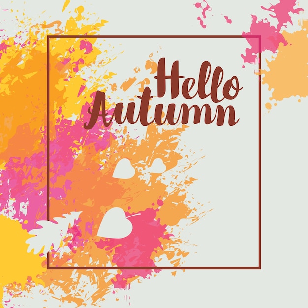 hello autumn poster