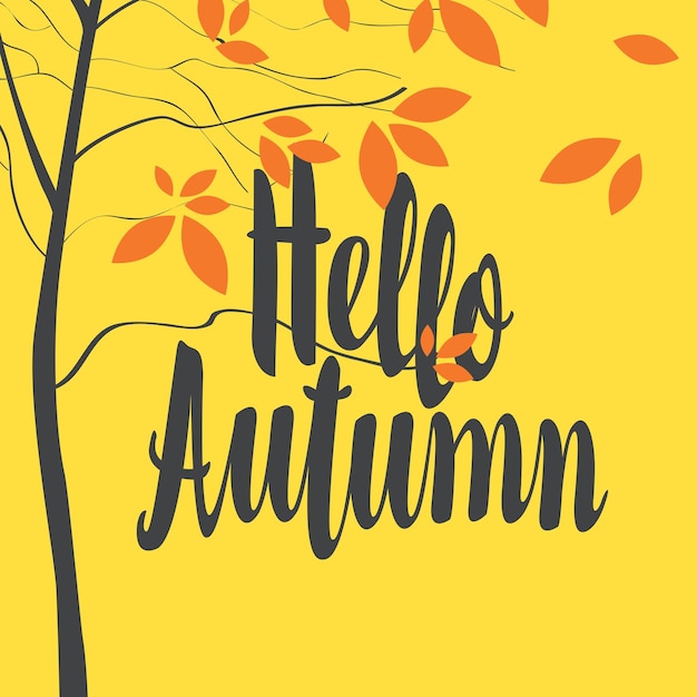 hello autumn poster