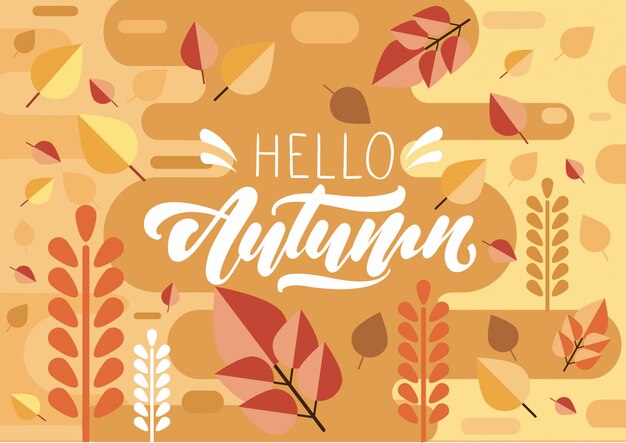 Hello autumn poster