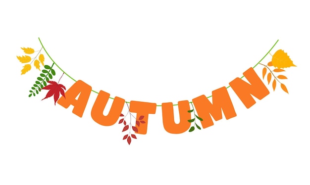 Hello autumn vector Autumn design template for decoration sale banner advertisement greeting ca