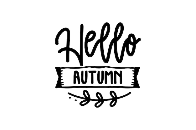 Hello Autumn Vector File