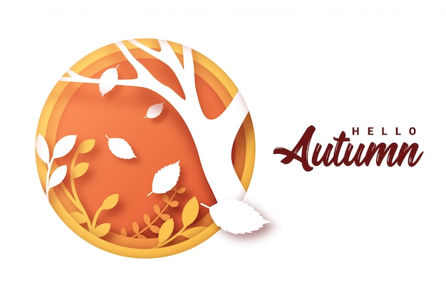 Vettore ciao autunno