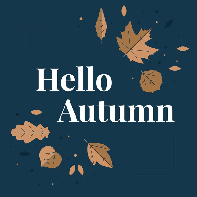 Vector hello autumn