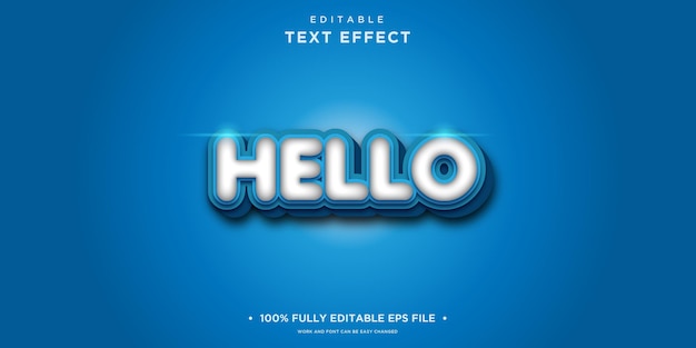 HELLO Editable Illustrator Text Effect